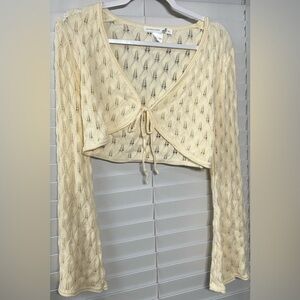 Altar'd State Ivory Knit Cardigan